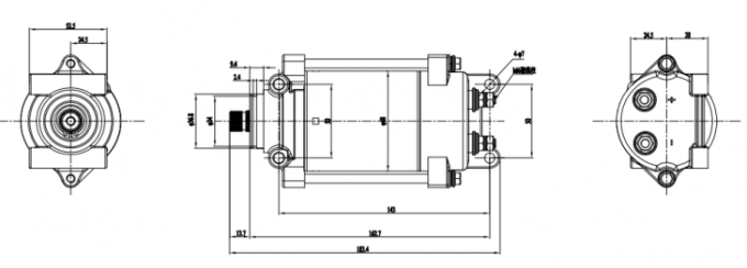 Động cơ leo núi mạnh mẽ 12VDC 24VDC 130VDC 162VDC Lên đến 10000 Rpm 0